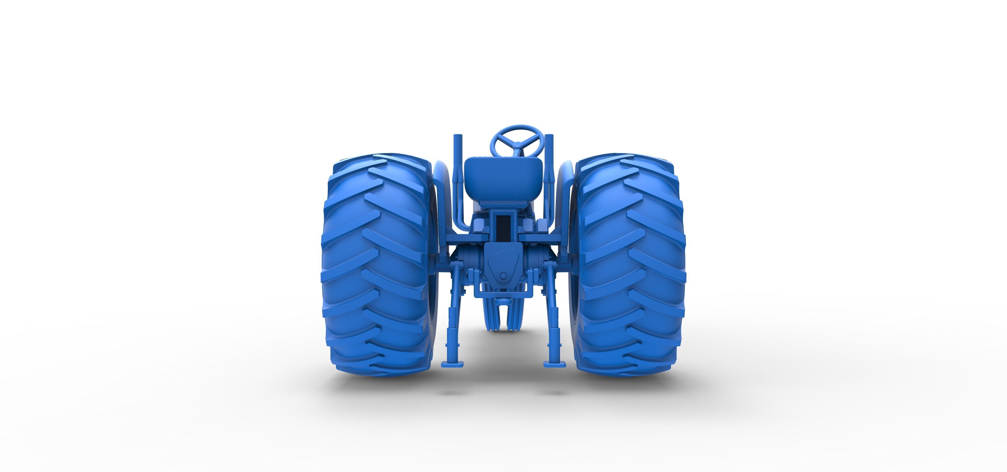 Vintage Small block Pulling tractor Version 2 Scale 1 to 25 3D print model_39