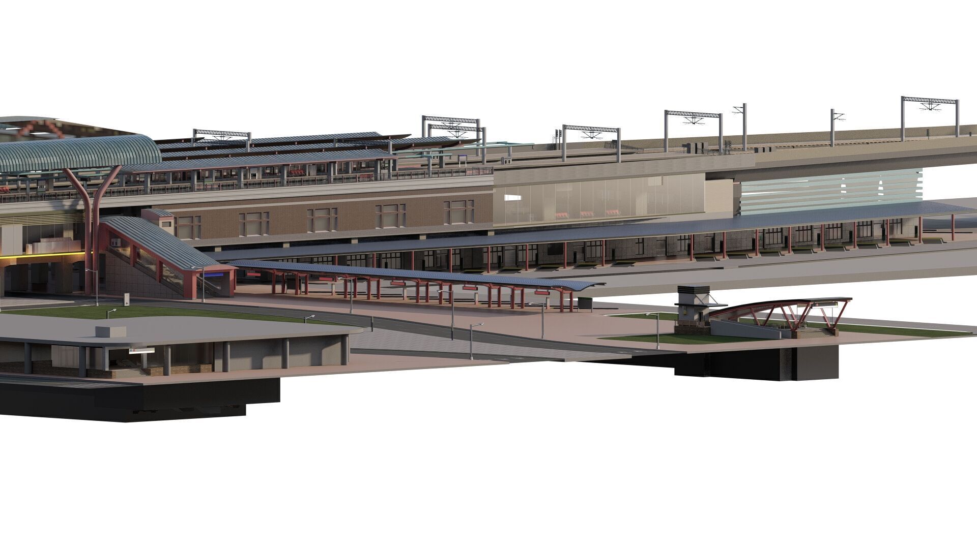 MULTILEVEL METRO STATION 3D model_2