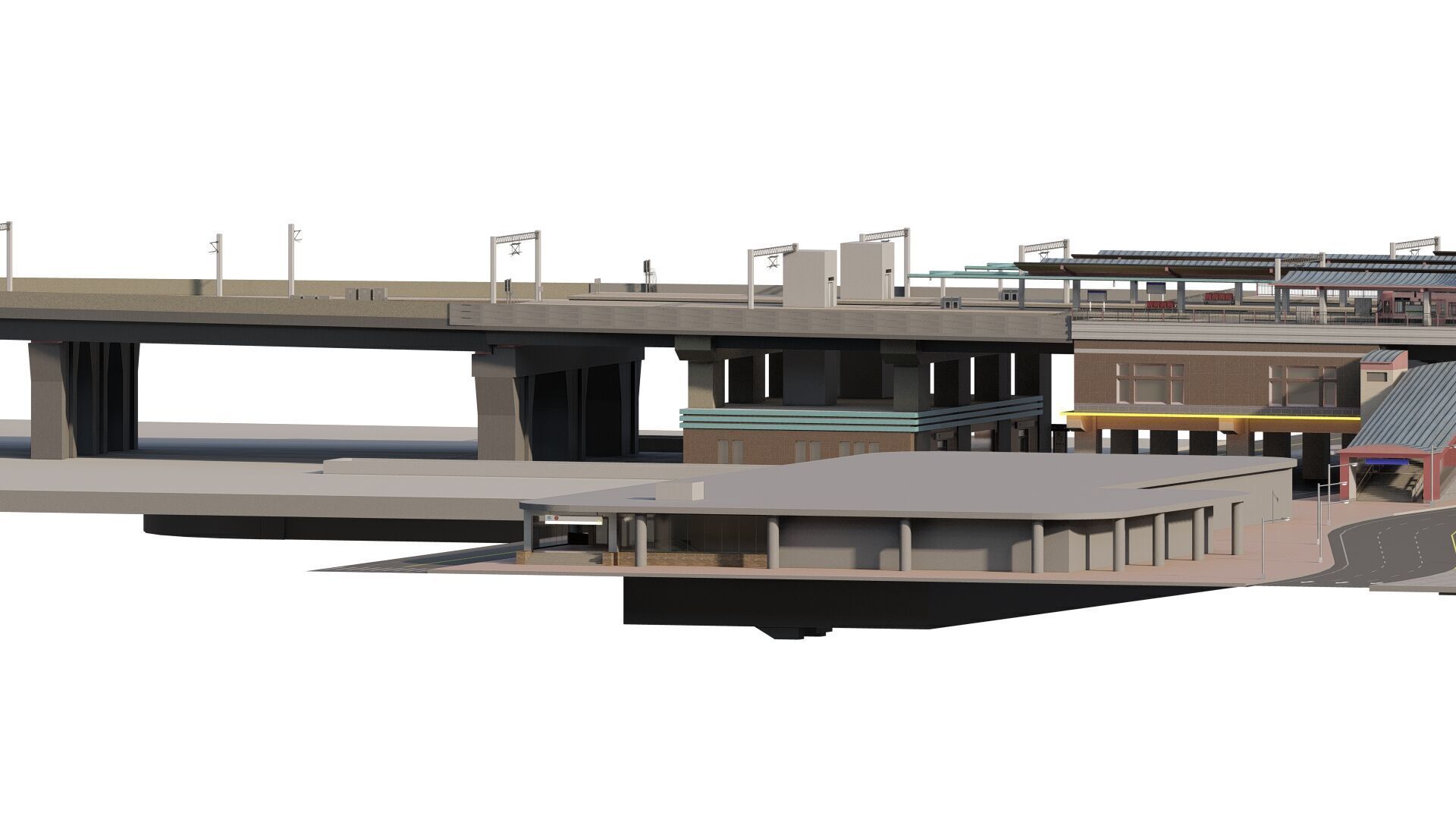 MULTILEVEL METRO STATION 3D model_1