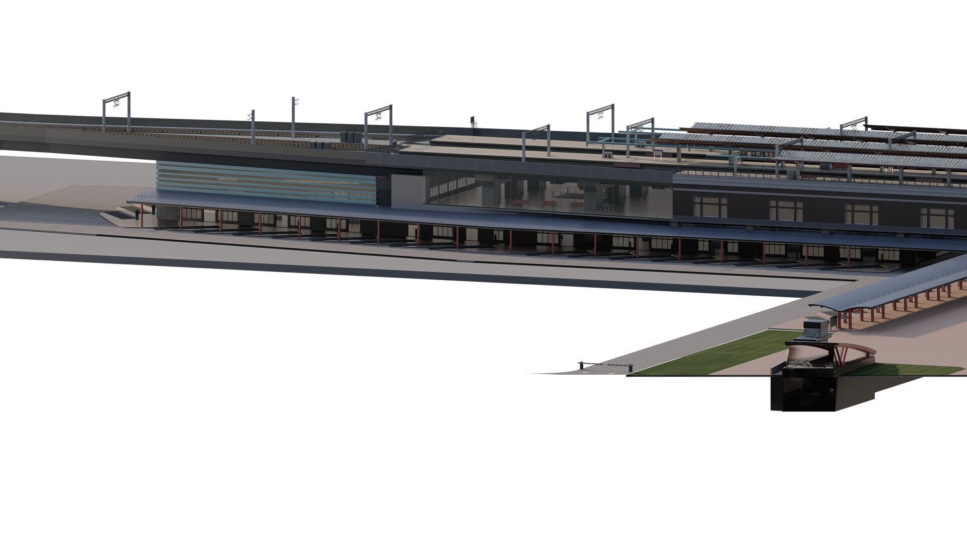 MULTILEVEL METRO STATION 3D model_6