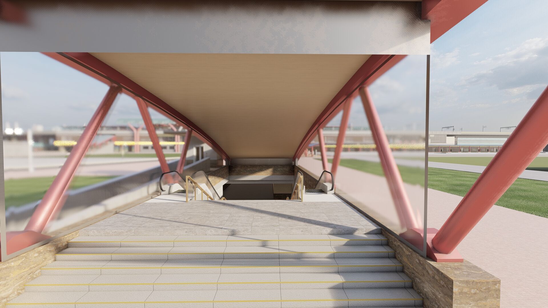 MULTILEVEL METRO STATION 3D model_46