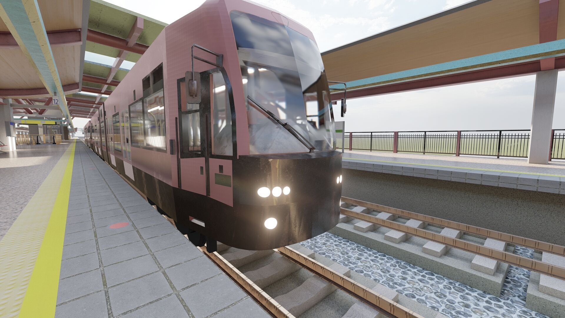 MULTILEVEL METRO STATION 3D model_41