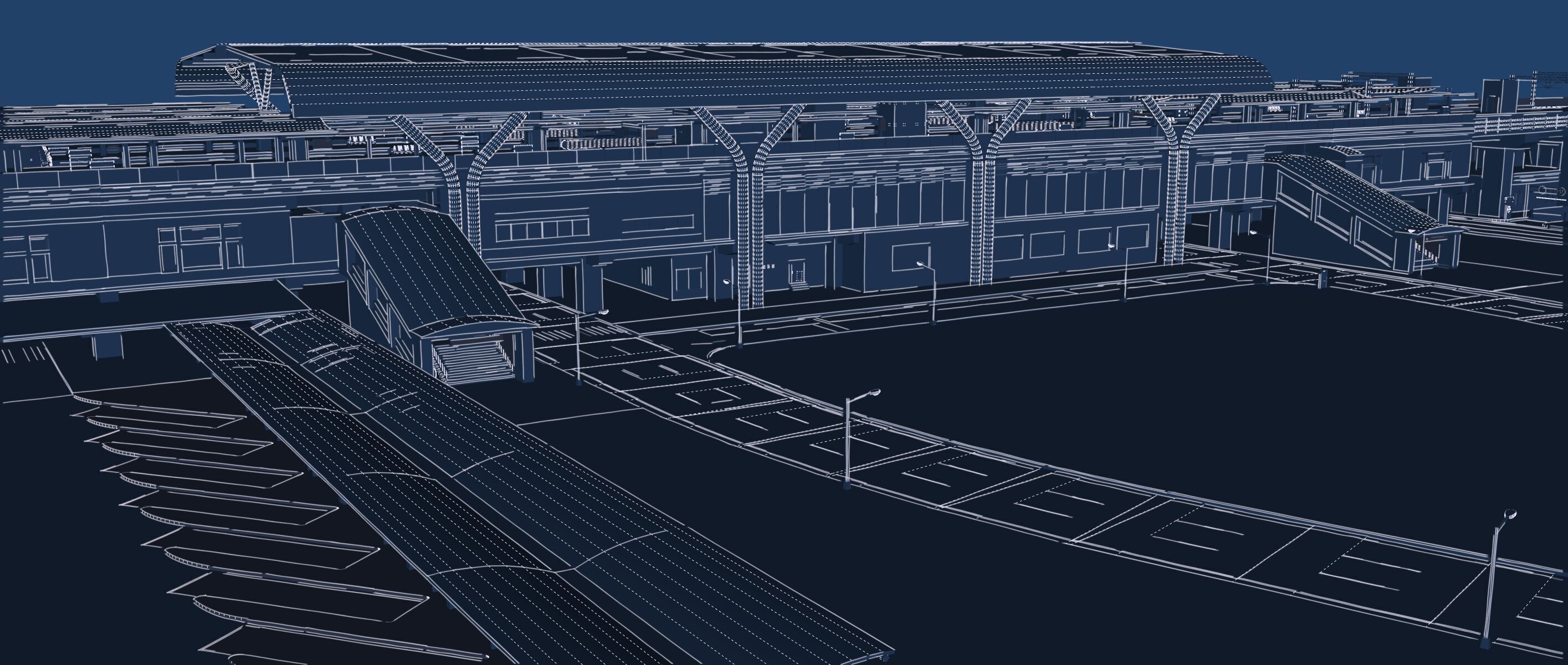 MULTILEVEL METRO STATION 3D model_63