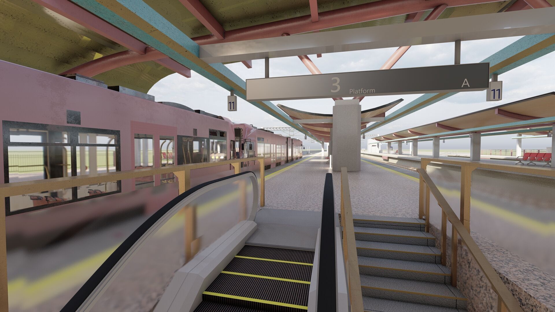 MULTILEVEL METRO STATION 3D model_35