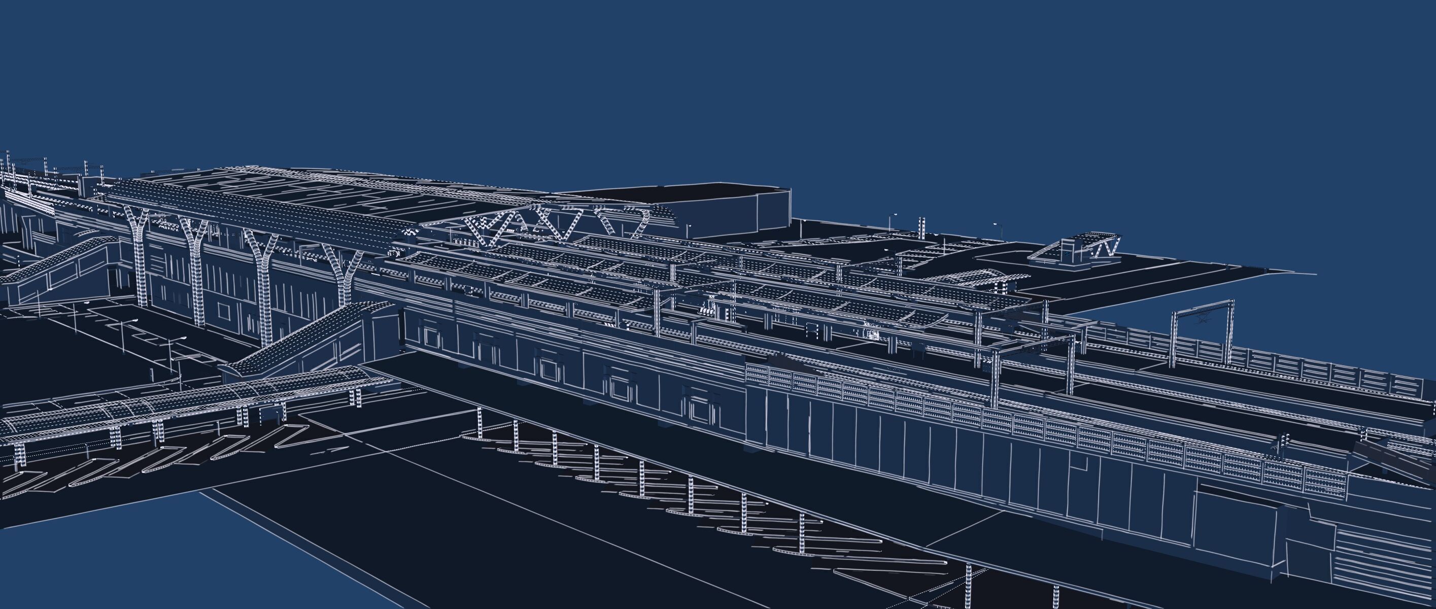 MULTILEVEL METRO STATION 3D model_61