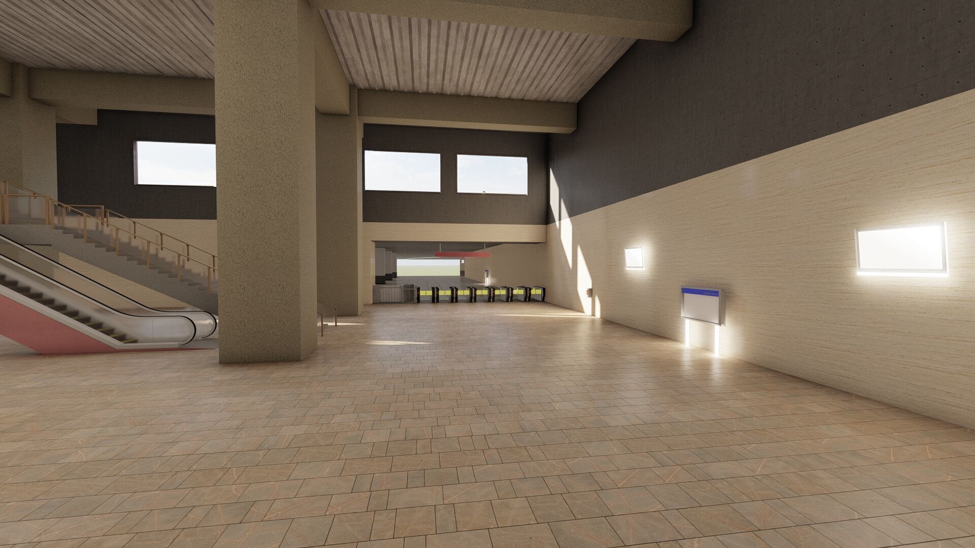 MULTILEVEL METRO STATION 3D model_25
