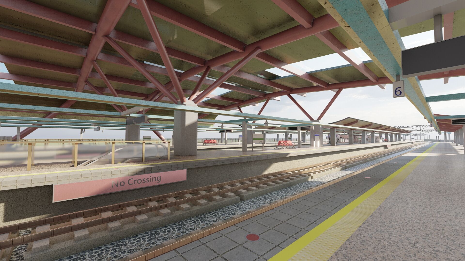 MULTILEVEL METRO STATION 3D model_42