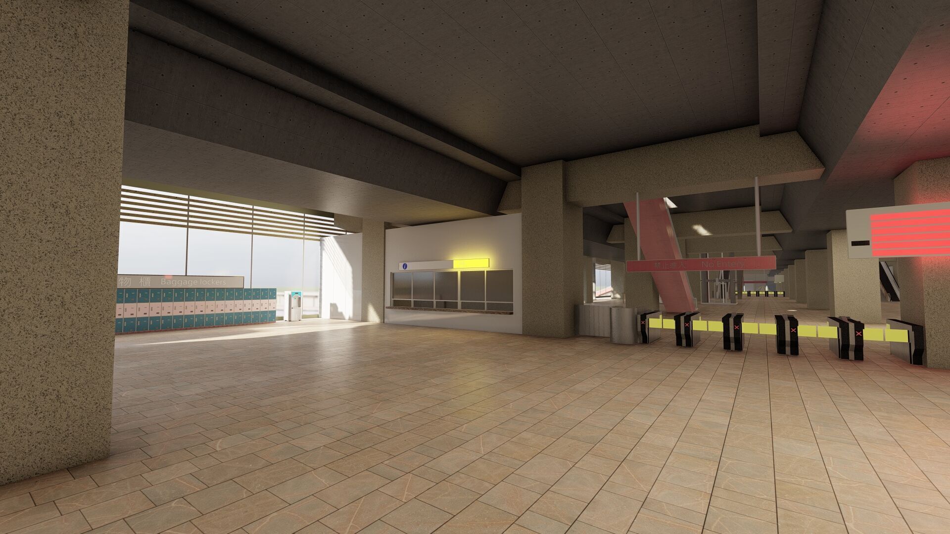 MULTILEVEL METRO STATION 3D model_34