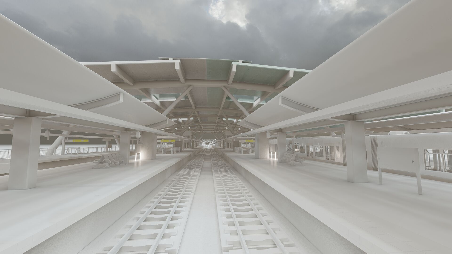 MULTILEVEL METRO STATION 3D model_59