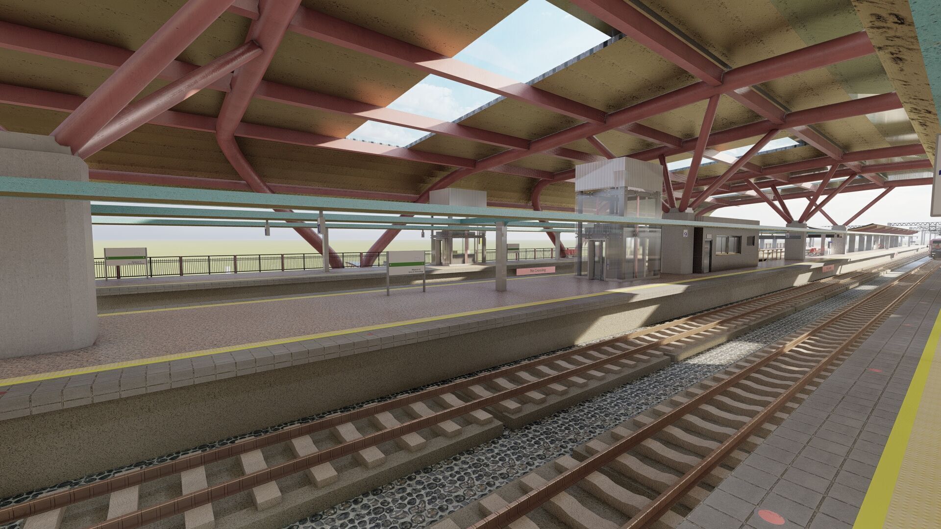 MULTILEVEL METRO STATION 3D model_38
