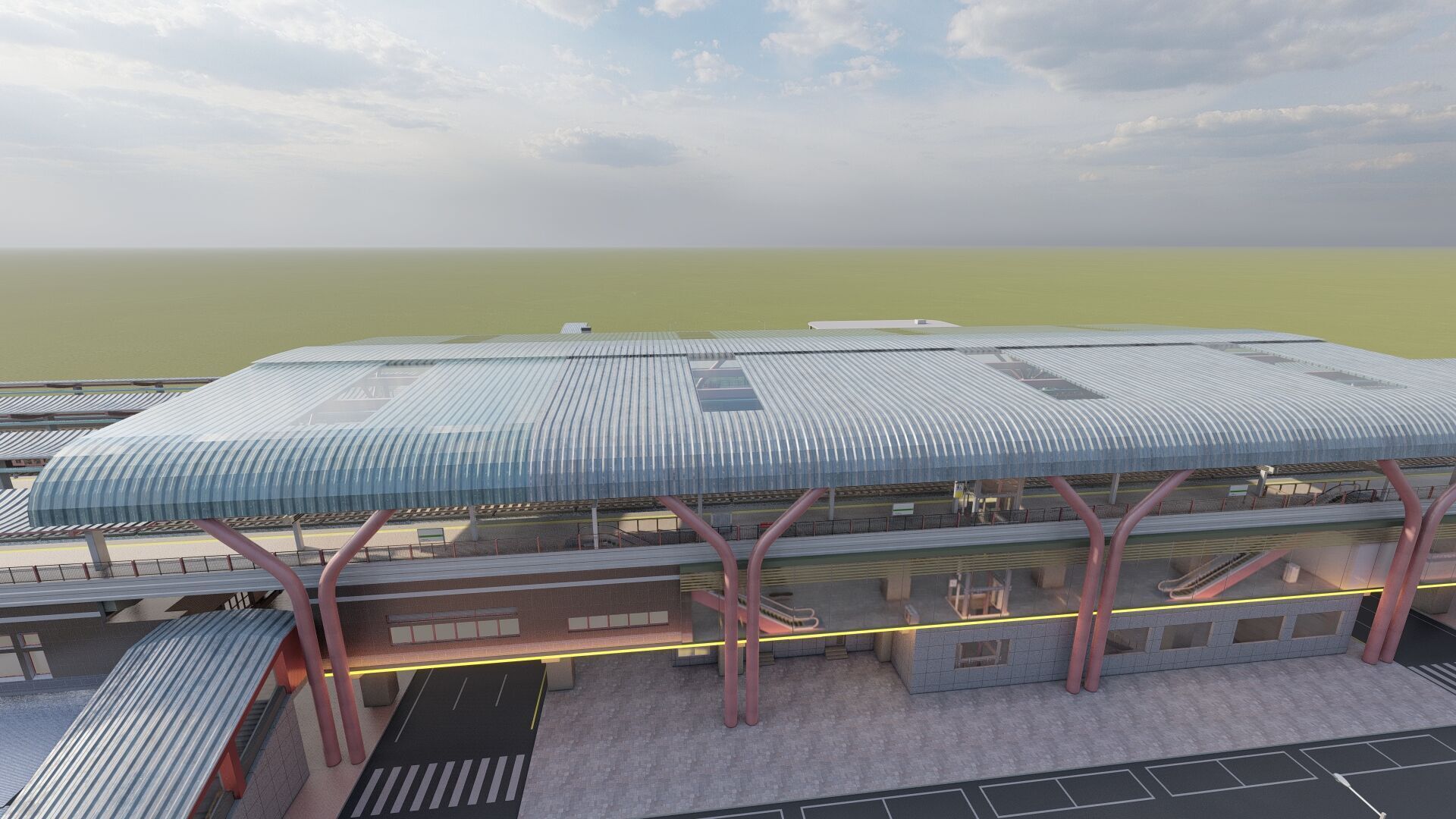 MULTILEVEL METRO STATION 3D model_13