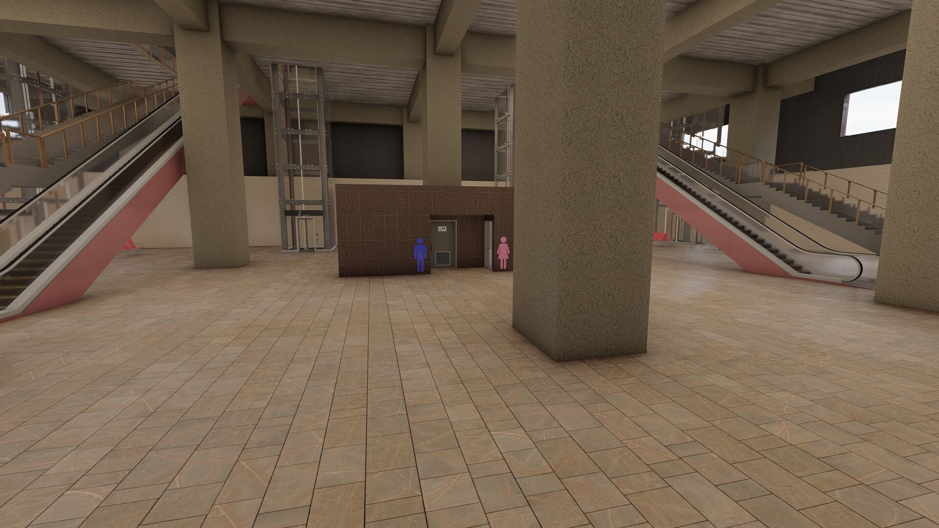 MULTILEVEL METRO STATION 3D model_26