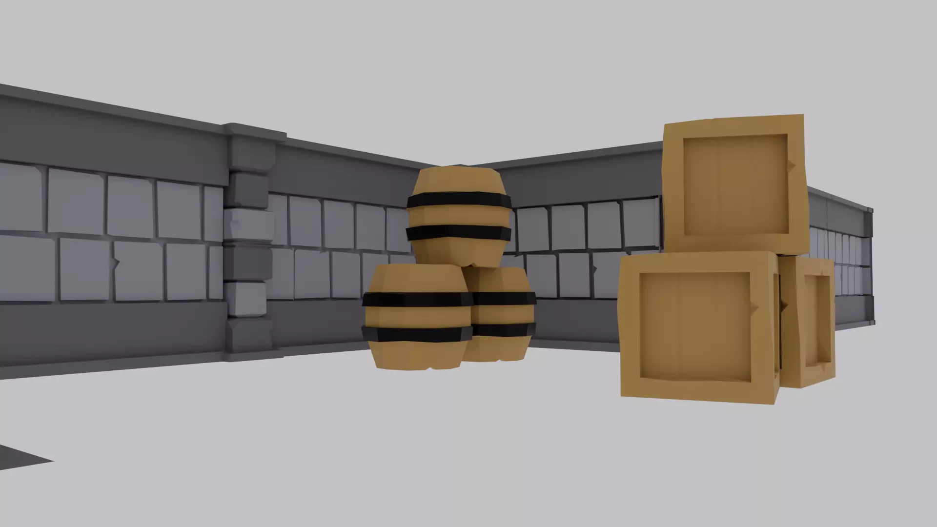 low-poly dungeon 3D model Low-poly 3D model