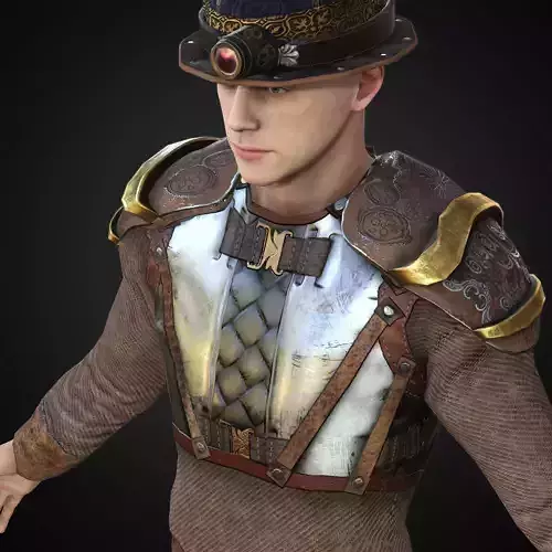  Steampunk rigged character