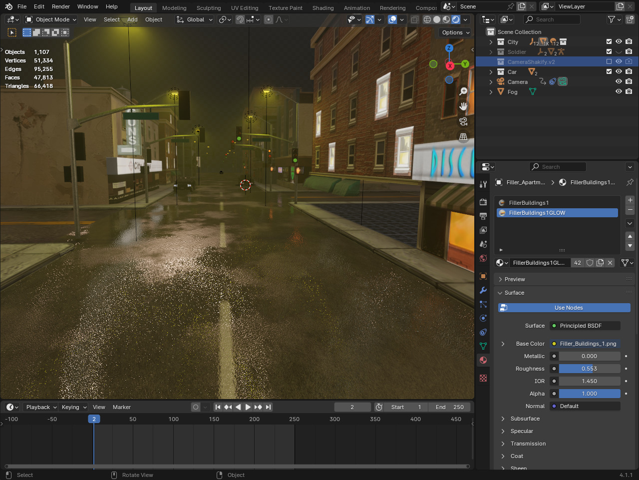 Futuristic Warrior in Neon City 3D model_3
