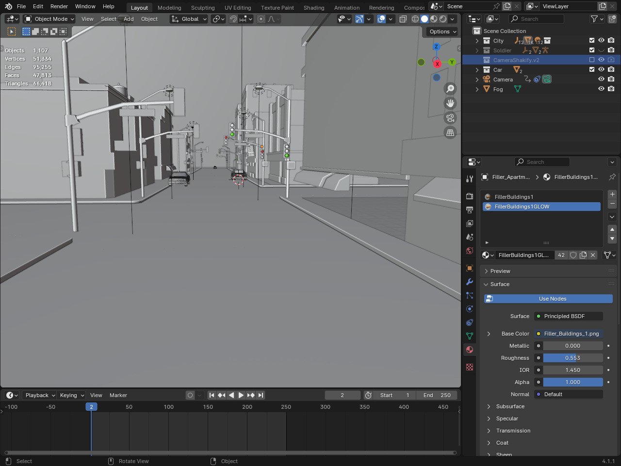 Futuristic Warrior in Neon City 3D model_4