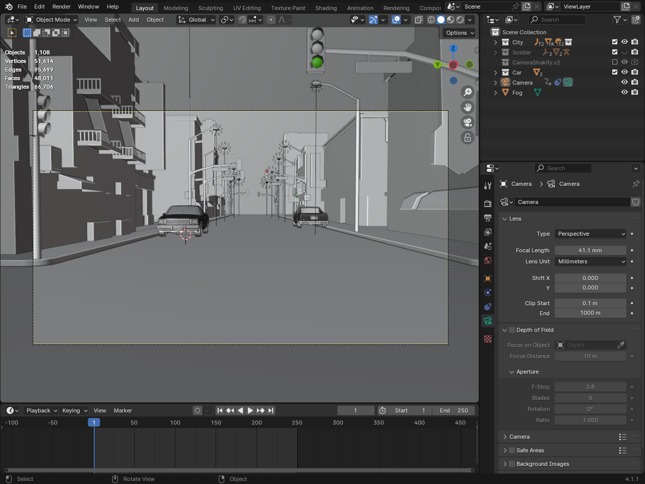 Futuristic Warrior in Neon City 3D model_2