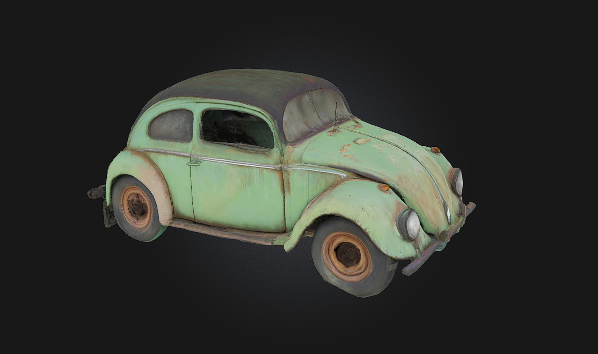 Vintage Beetle  Timeless Charm on Four Wheels 3D model_1