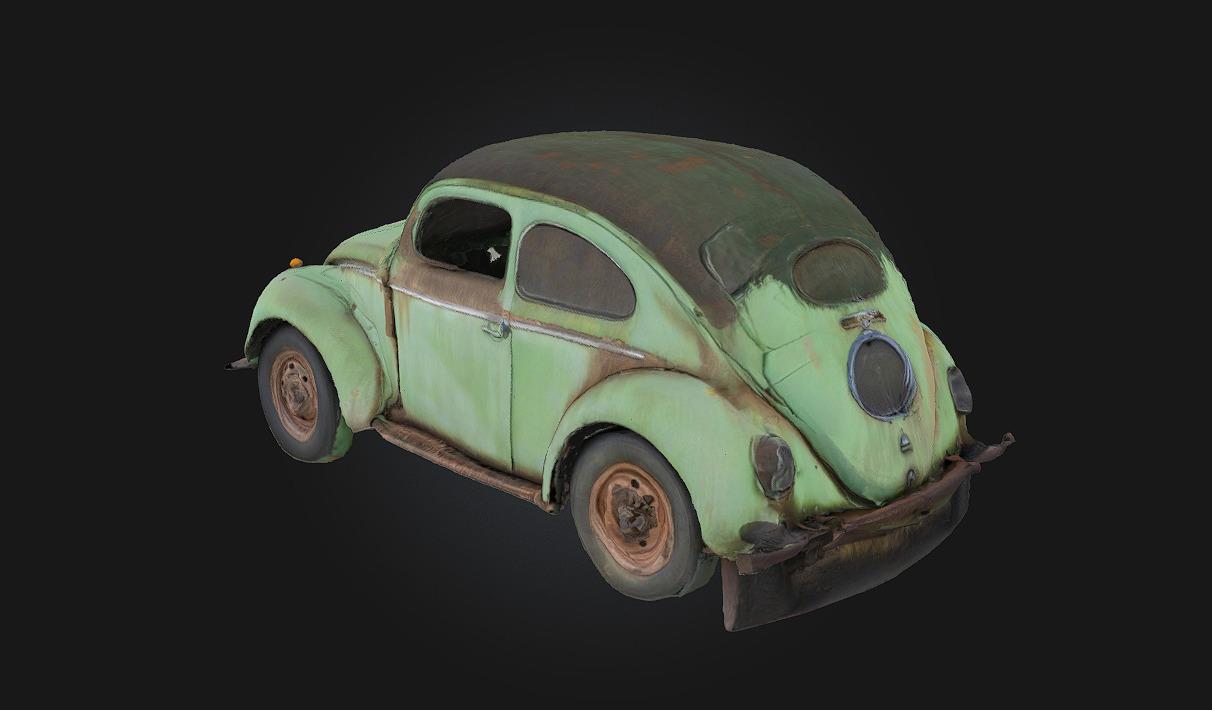 Vintage Beetle  Timeless Charm on Four Wheels 3D model_4