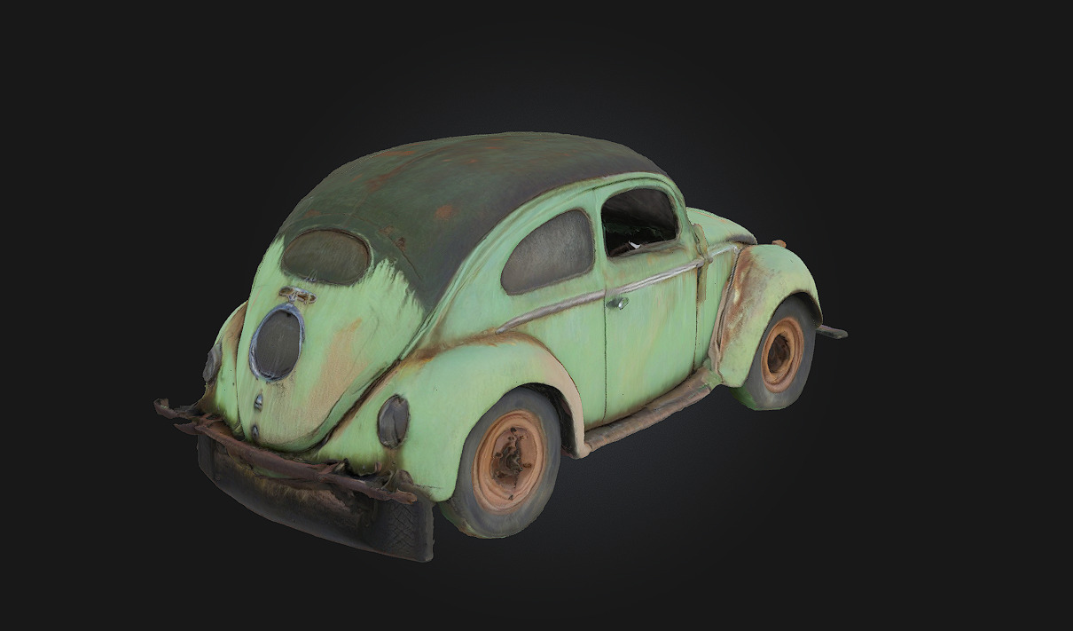 Vintage Beetle  Timeless Charm on Four Wheels 3D model_3
