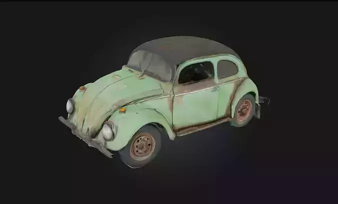 Vintage Beetle  Timeless Charm on Four Wheels 3D model
