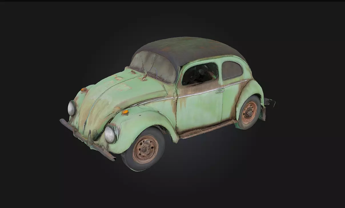 Vintage Beetle  Timeless Charm on Four Wheels 3D model_0