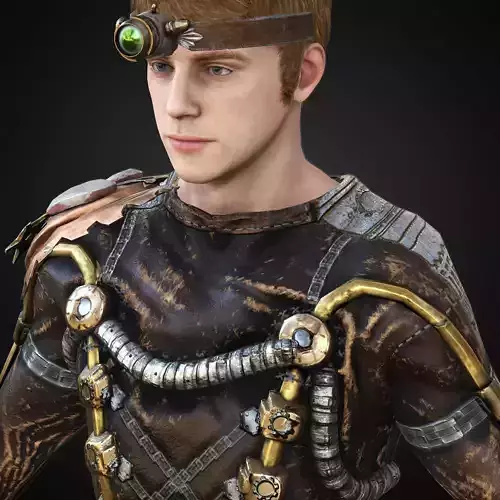  Steampunk rigged character