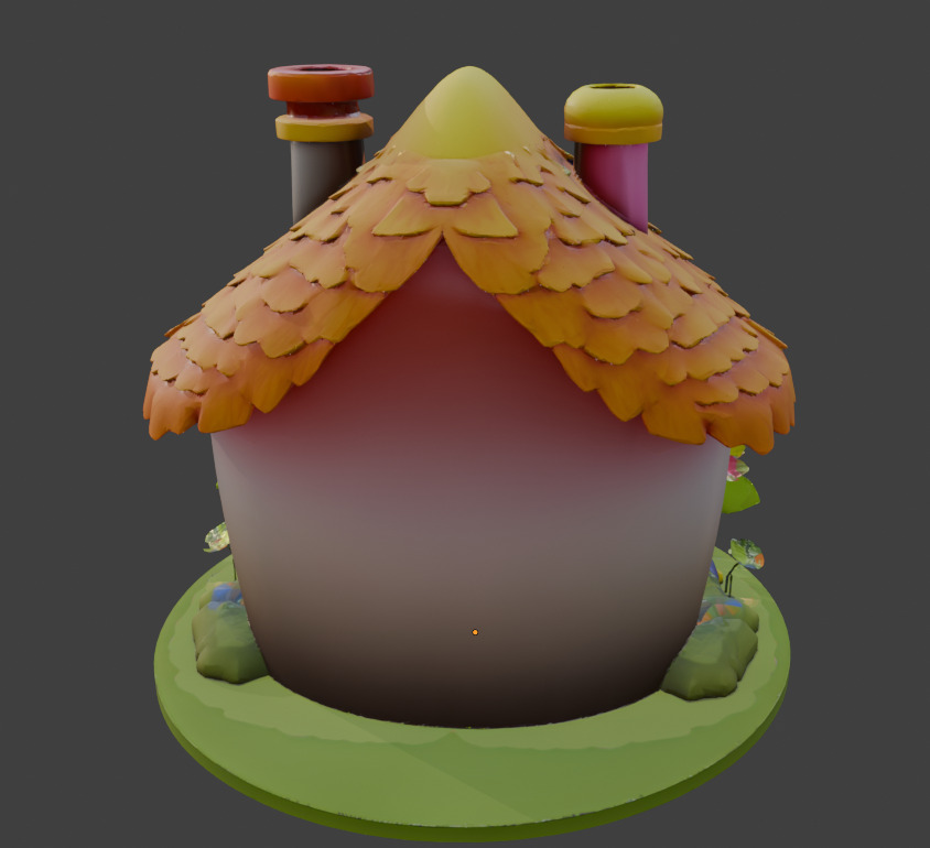 Fairy Tale House Stylized Game Ready 3D Model with PBR Materials Low-poly 3D model_12