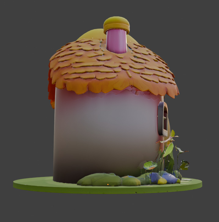Fairy Tale House Stylized Game Ready 3D Model with PBR Materials Low-poly 3D model_7