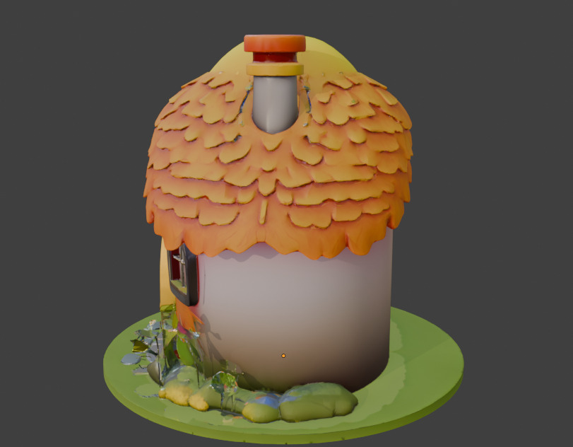 Fairy Tale House Stylized Game Ready 3D Model with PBR Materials Low-poly 3D model_3