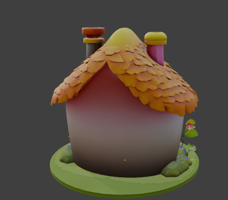 Fairy Tale House Stylized Game Ready 3D Model with PBR Materials Low-poly 3D model_2