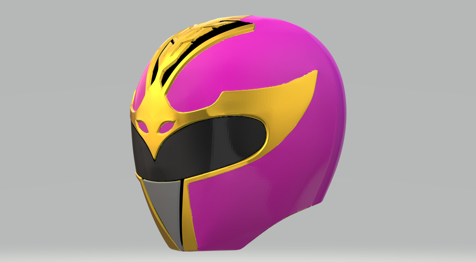 Power Rangers Dai Pink Ranger helmet 3D print model_3