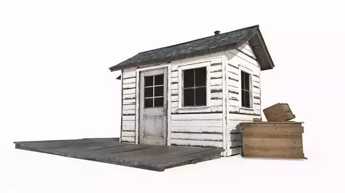 19th century architectural cabin 3D model