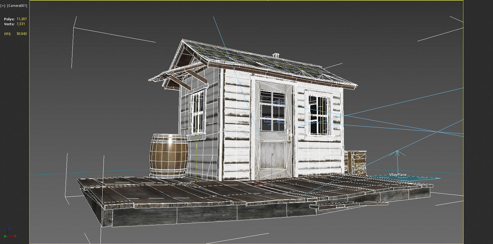 19th century architectural cabin 3D model_6