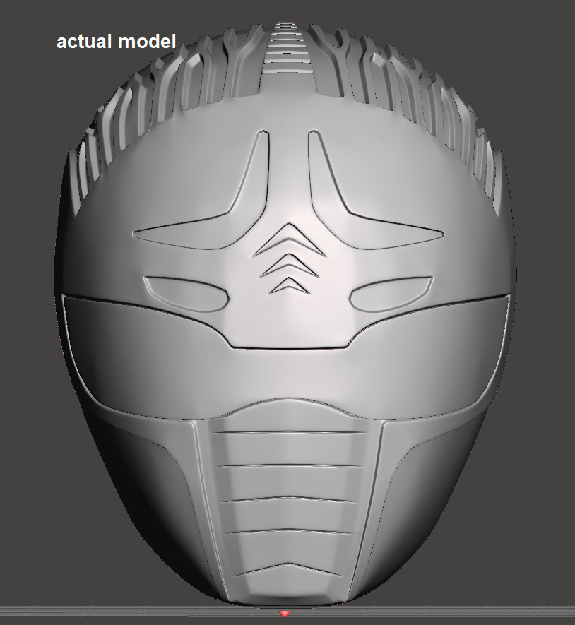 Power Rangers Dai Yellow Ranger helmet 3D print model_6