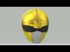 Power Rangers Dai Yellow Ranger helmet  3D print model_1