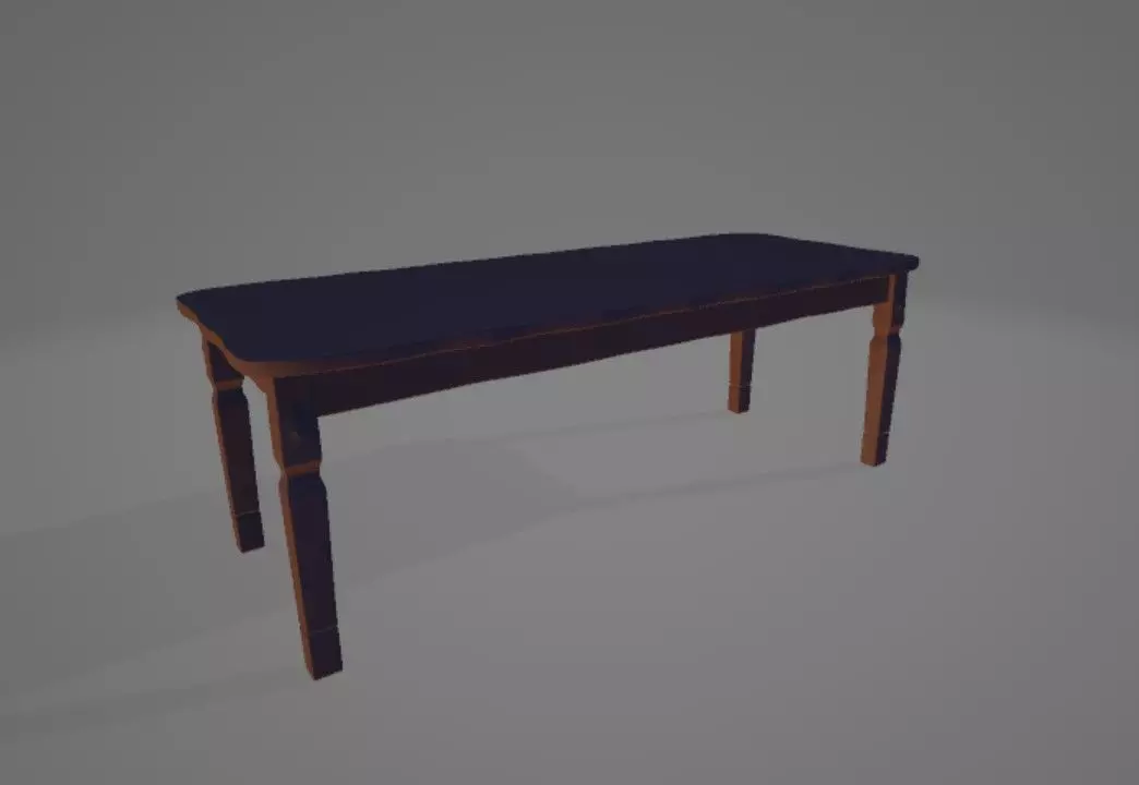 Minimalist 3D Table Model Modern and Versatile Design Low-poly 3D model_0