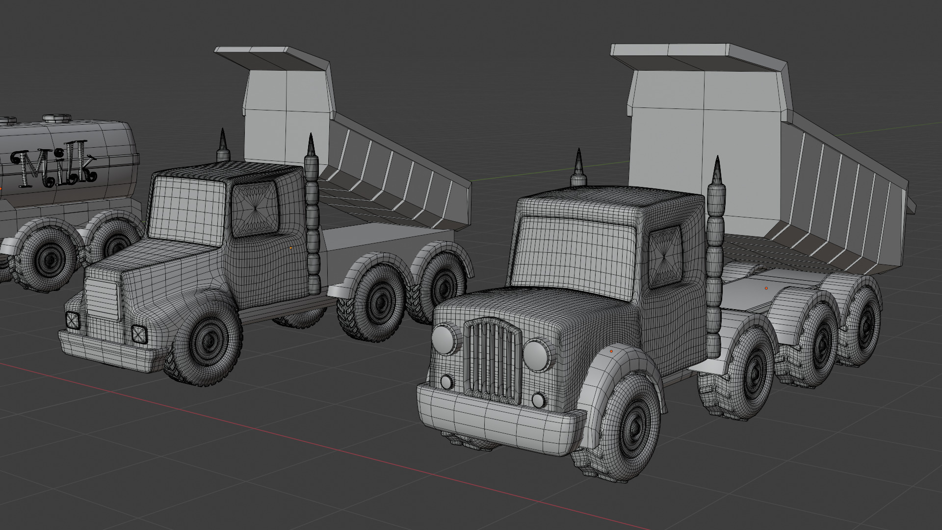 Ultimate Vehicles 3D Model Pack Police Bus Trucks Tractors More Low-poly 3D model_8