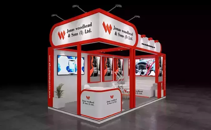Exhibition Stand 6x3 2Sides D2V1 3D model