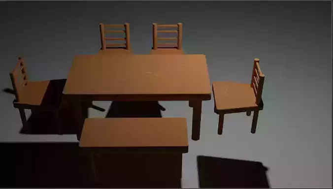 Dining table and chair