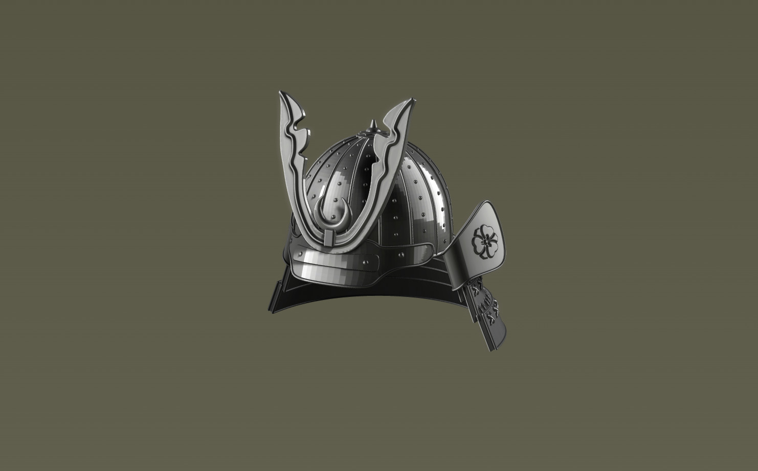 Samurai Kabuto Helmet RoZ 3D print model_3