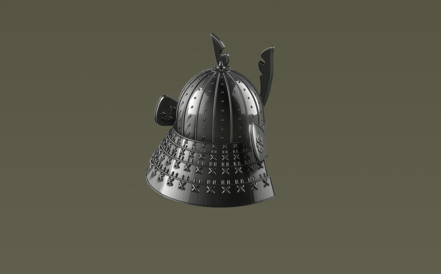 Samurai Kabuto Helmet RoZ 3D print model_2