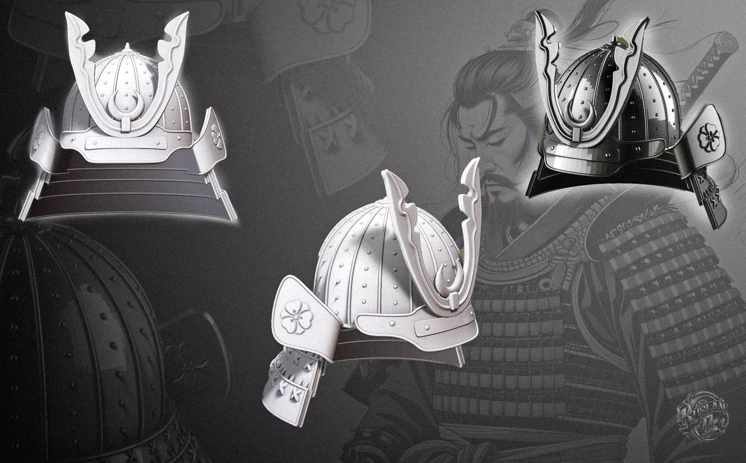 Samurai Kabuto Helmet RoZ 3D print model_0