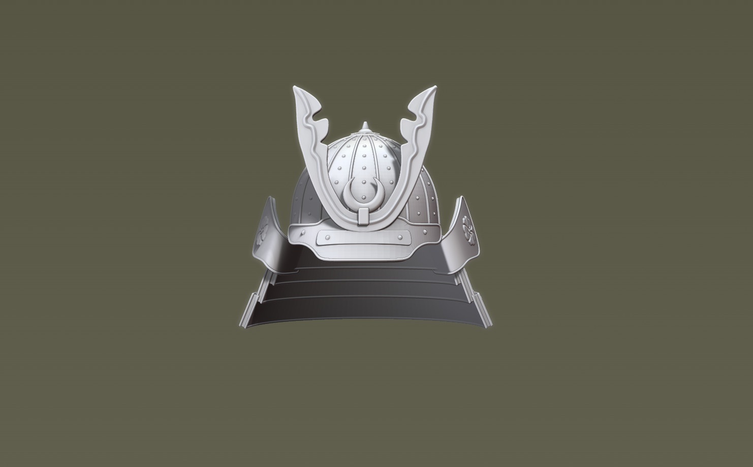 Samurai Kabuto Helmet RoZ 3D print model_4