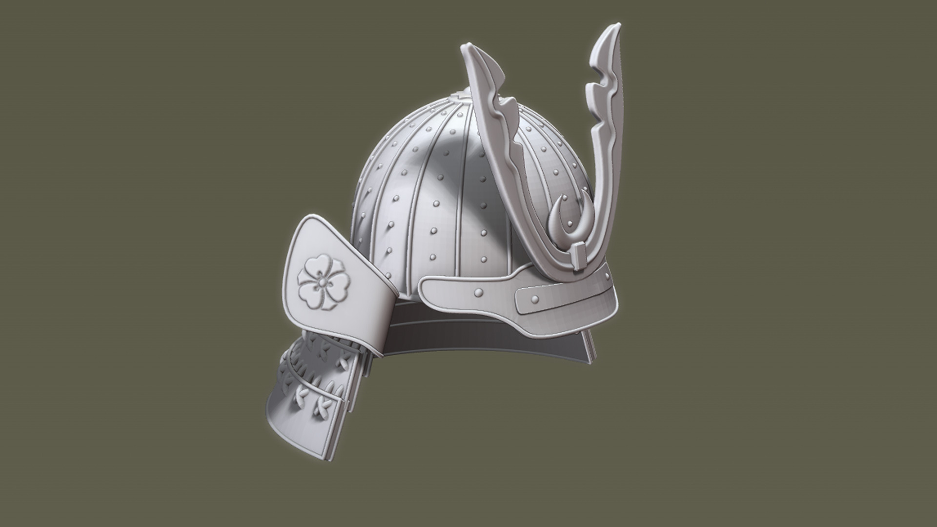 Samurai Kabuto Helmet RoZ 3D print model_12