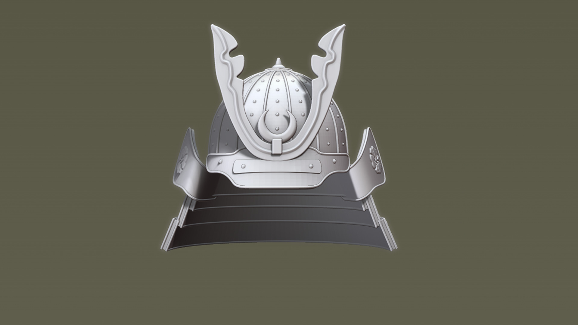 Samurai Kabuto Helmet RoZ 3D print model_11