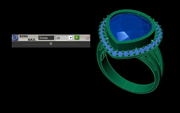 Fancy Gemstone ring Ready To Print 3D print model_21