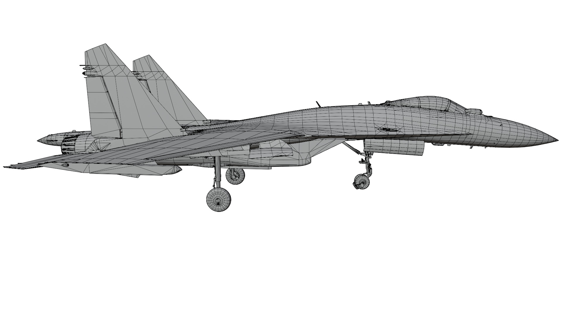 Sukhoi Su 35 Fighter Jet 3D model_14
