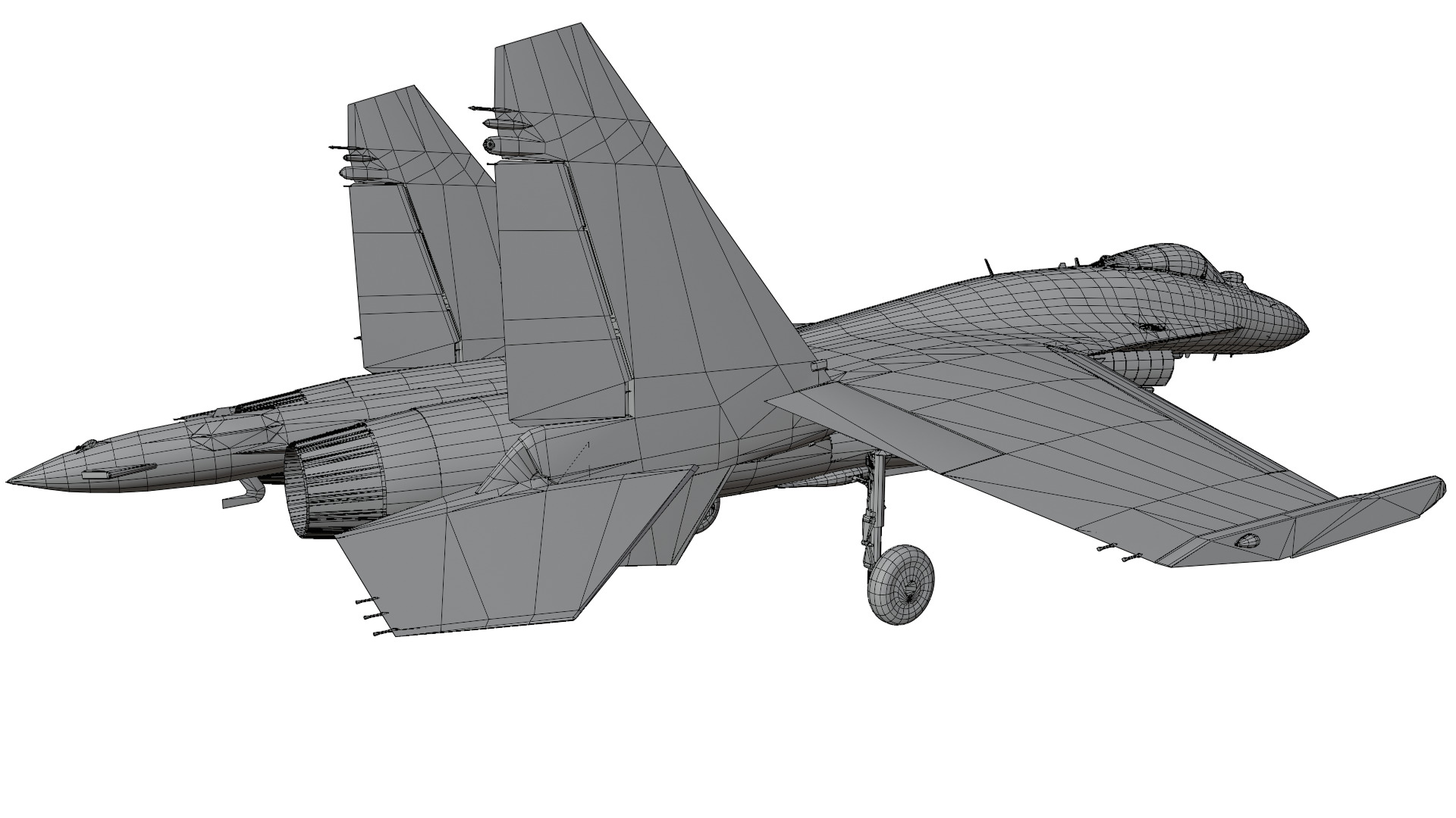 Sukhoi Su 35 Fighter Jet 3D model_13