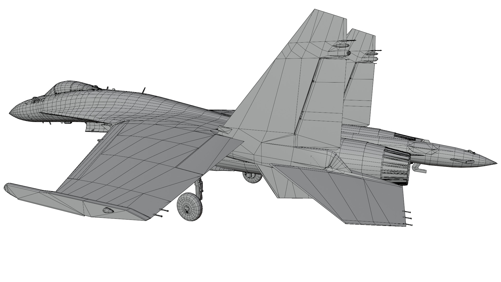 Sukhoi Su 35 Fighter Jet 3D model_11